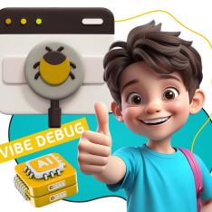 Тестирование & Vibe Debug. Охотники за багами - КИБЕРшкола программирования для детей, компьютерные курсы для школьников, начинающих и подростков - KIBERone г. Солнцево